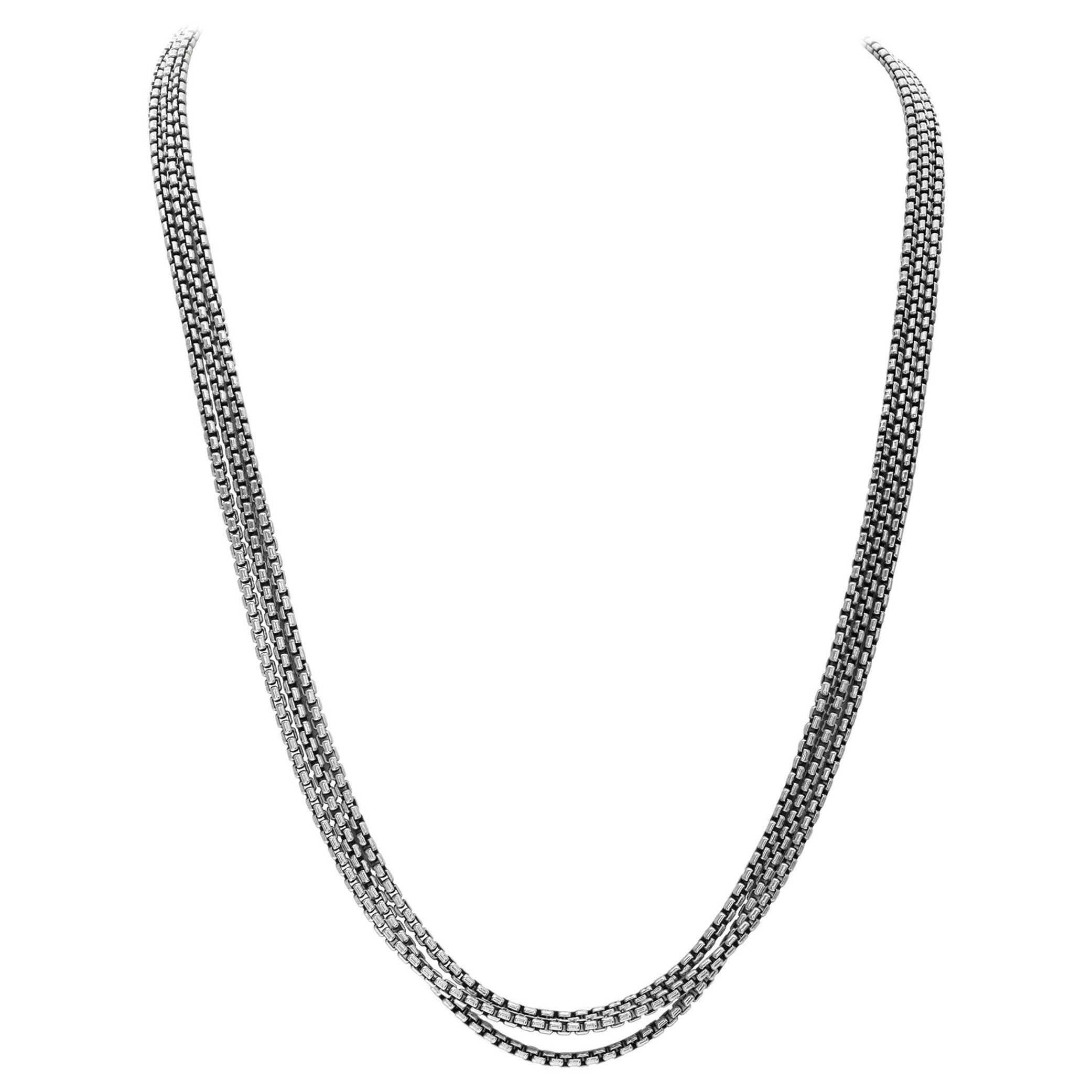 Collar David Yurman en plata de ley con detalles en oro de 14 quilates