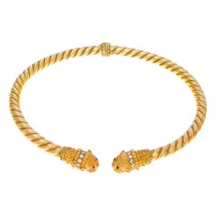 Collar de Oro Amarillo 18k Ilias Lalaouinis Para Zolotas Cabeza de Quimera Torque