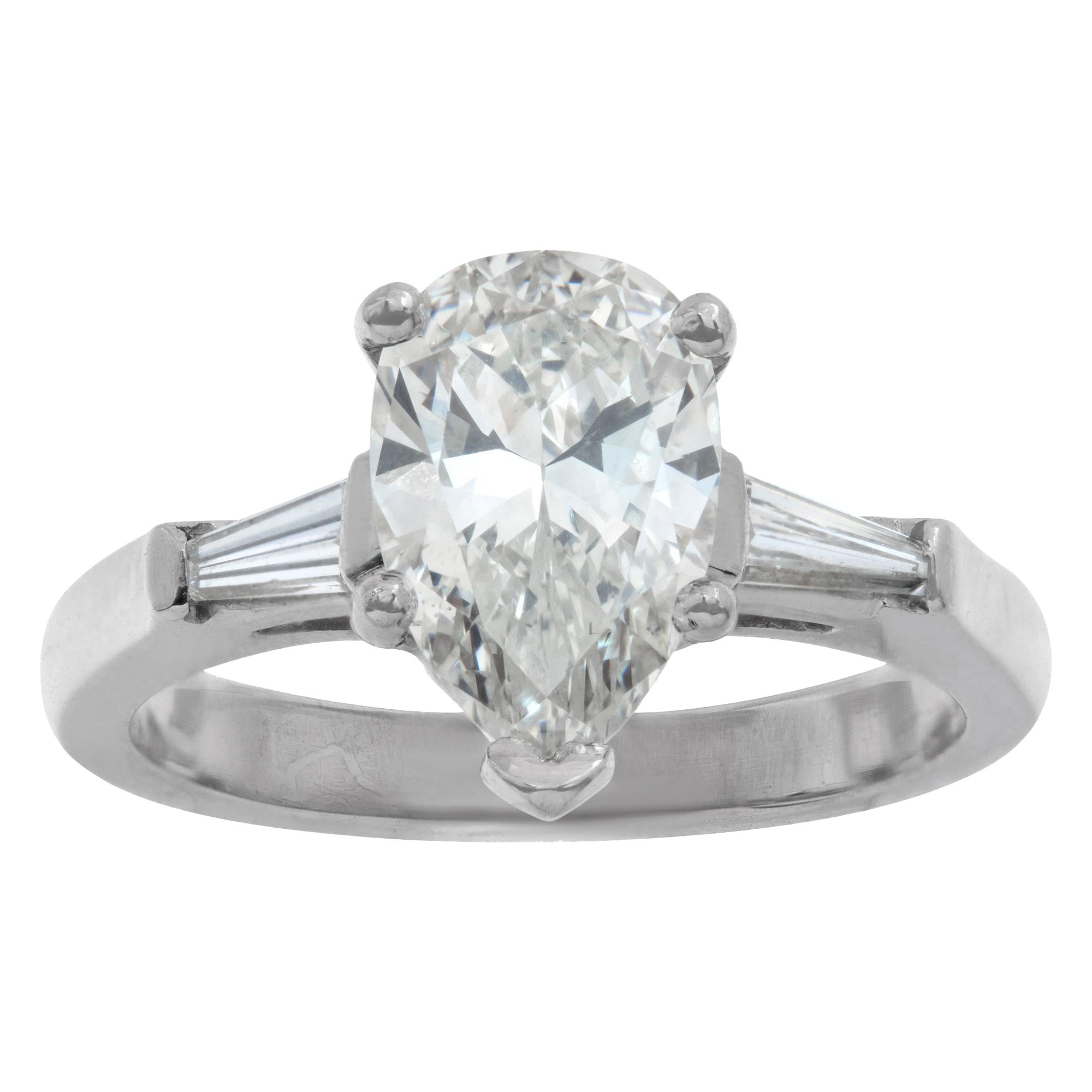Diamond GIA certified Pear shape ring