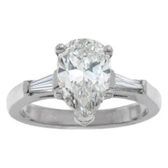 Diamond GIA certified Pear shape ring