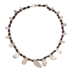 Crystal and Ancient Bead Necklace