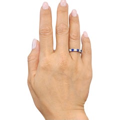 2.60 ct Natural Sapphire & Diamond Eternity Ring