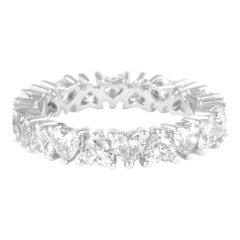 Alexander Beverly Hills 2.90ct Heart Diamond D/E VVS Eternity Band Platinum 6.25