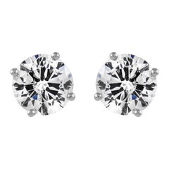 Alexander Beverly Hills EGL 2.10 Carat Diamond Stud Earrings 18k White Gold