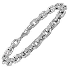 Alexander Beverly Hills 1.30 Carat Diamond Link Bracelet 18k White Gold