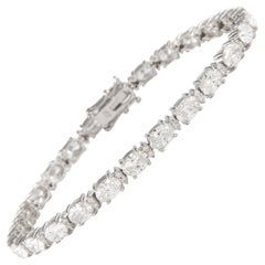 Alexander Beverly Hills 8.76ct Oval Diamond East-West Tennis Bracelet 18k Gold