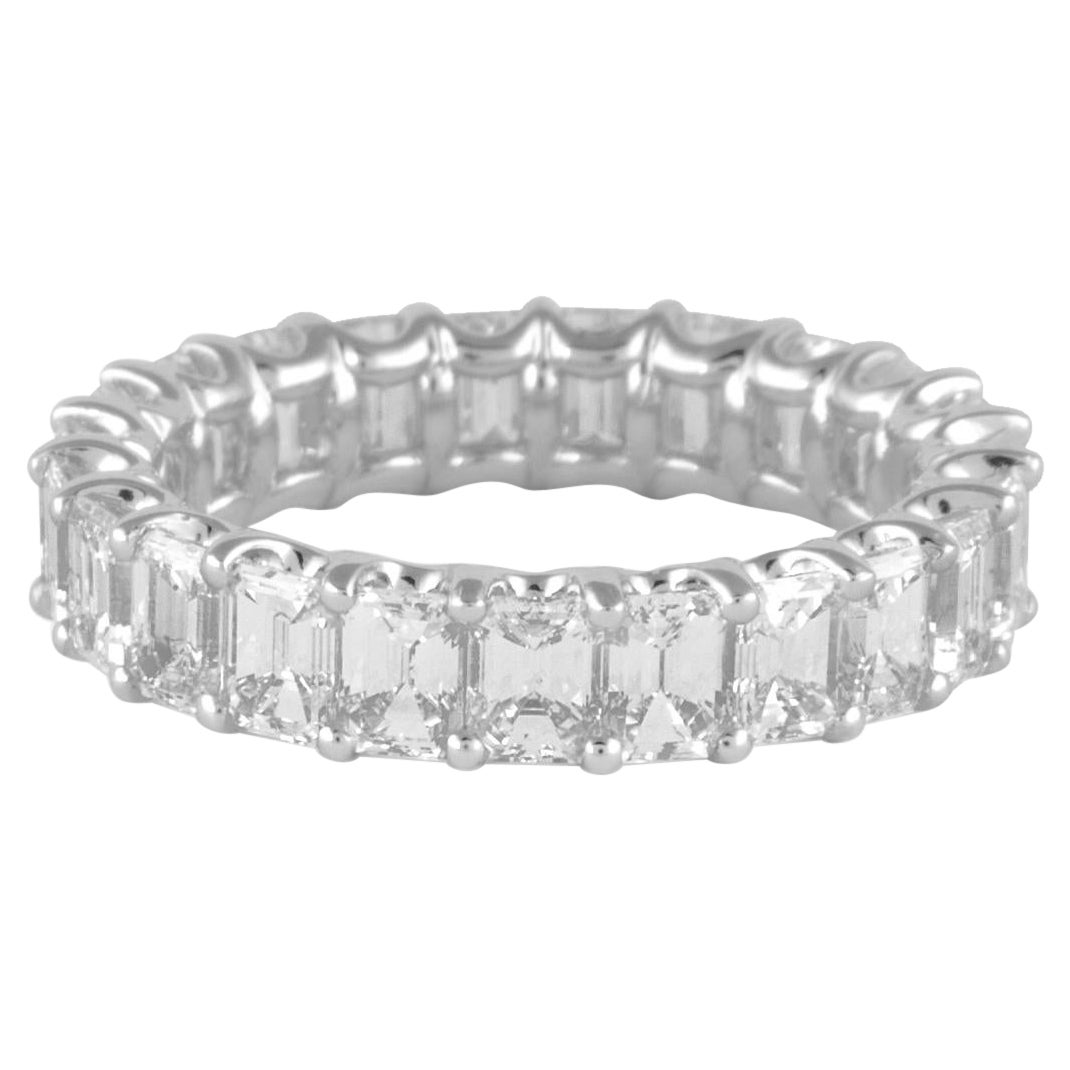 Alexander Beverly Hills 2.62ct Emerald Cut Diamond Eternity Band 18k 6.25