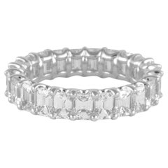 Alexander Beverly Hills 2.62ct Emerald Cut Diamond Eternity Band 18k 6.25
