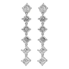 Alexander Beverly Hills Tutti gli orecchini con diamanti taglio Asscher GIA 6,02ct 18k