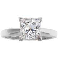 GIA certified Princess cut diamond Solitaire ring