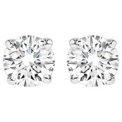 IGI-zertifizierte 14K Weißgold 1,0 Karat Weißgold Solitär Natürliche Diamant-Ohrstecker
