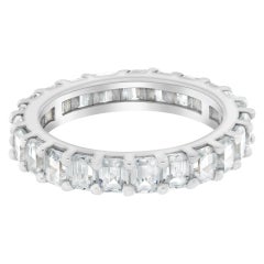 3.0ct Emerald Cut Diamond eternity band or ring in platinum