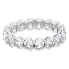3.6ct Oval Cut Diamond eternity band or ring in platinum