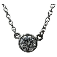 Tiffany & Co. Elsa Peretti 0.25ct Diamond By The Yard Platinum Pendant Necklace