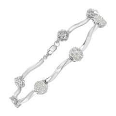 .925 Sterling Silver 1.0 Cttw Diamond Link Bracelet (H-I Color, I1-I2 Clarity)