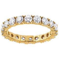 Bracelet d'éternité en or jaune 14 carats 2.0 Cttw diamant rond partagé serti à l'aiguille