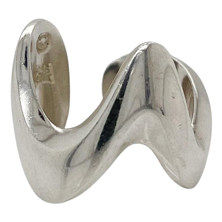 Modernist Georg Jensen Sterling Silver Ring Model No. A 77 C by Ole Ishøj