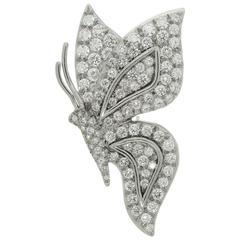 Tiffany & Co. Diamond Platinum Butterfly Brooch 1