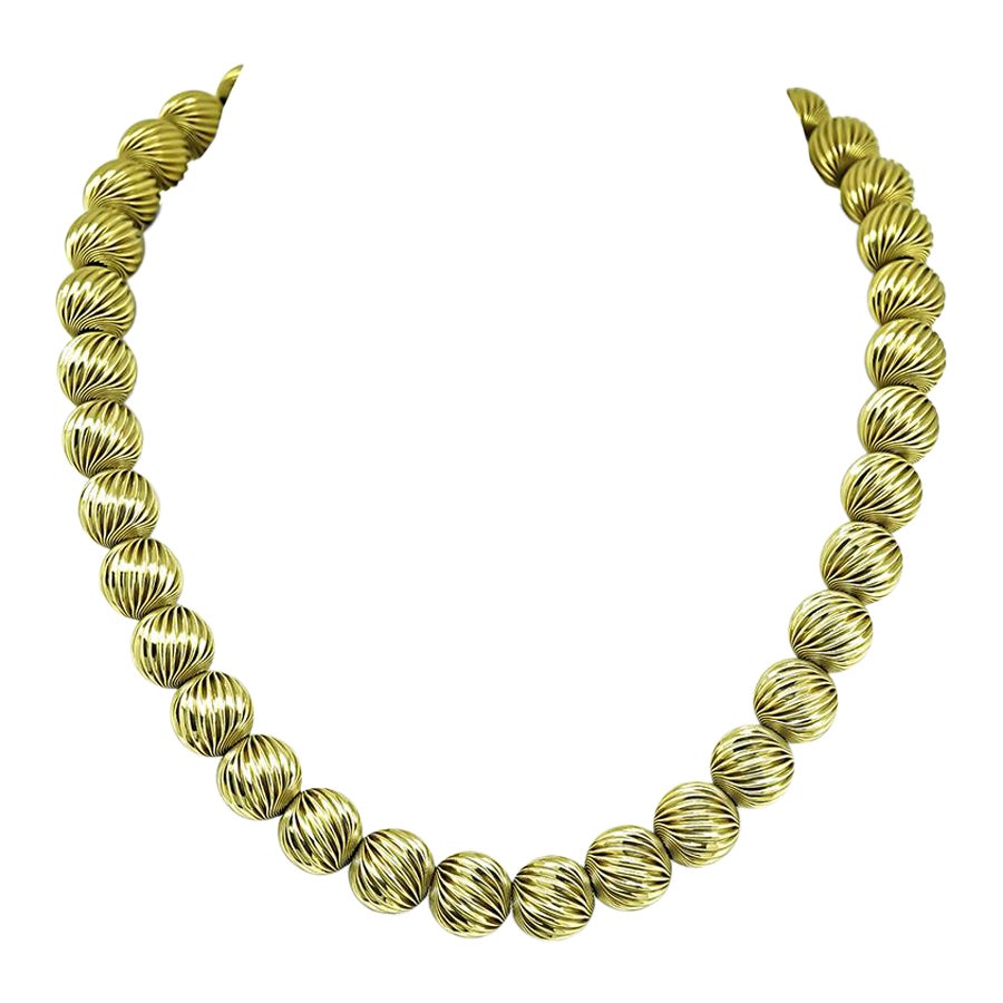 1940s Gold Bead Necklace