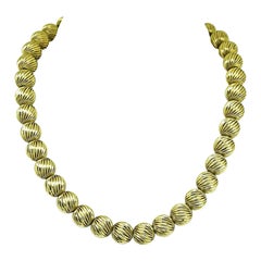 Collier de perles en or des années 1940