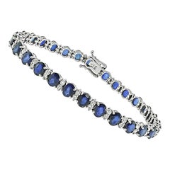 25.00ct Sapphire 1.65ct Diamond Bracelet