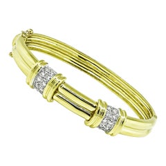 Bangle in oro con diamanti da 0,80 carati