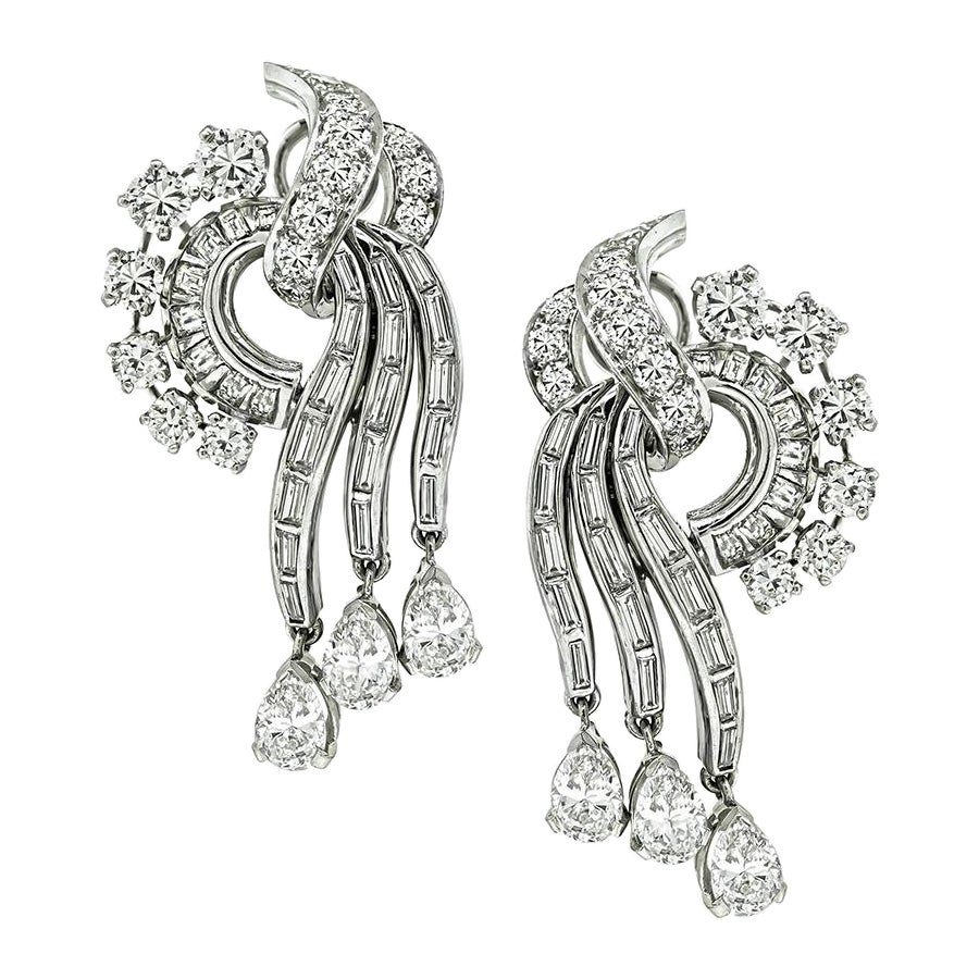 Vintage 5.00ct Diamond Earrings