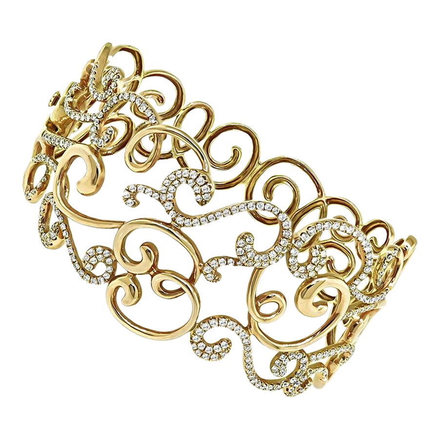 3.00ct Diamond Gold Bangle