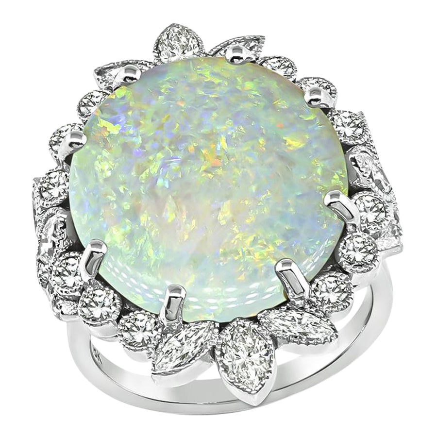 Opal 2.00ct Diamond Gold Ring