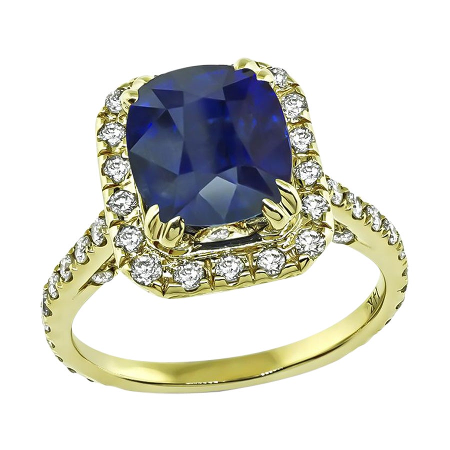 4.79ct Ceylon Sapphire 2.00ct Diamond Engagement Ring