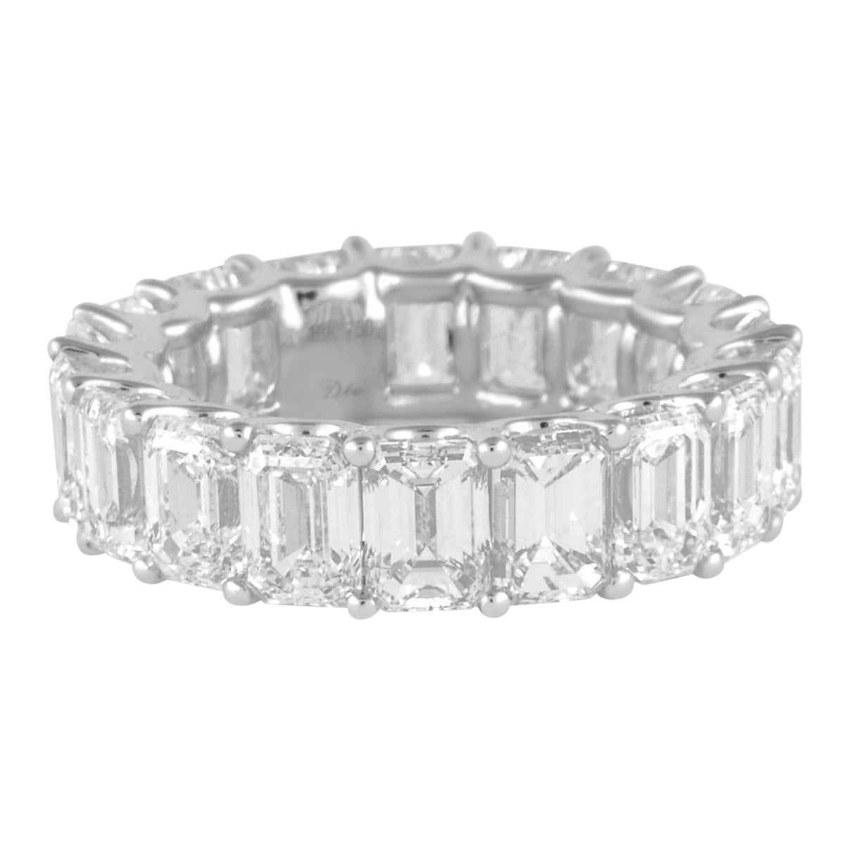 Alexander Beverly Hills 8.28ct Emerald Cut Diamond Eternity Band 18k s.4.75