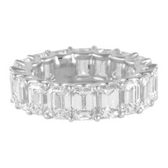 Alexander Beverly Hills 8.28ct Emerald Cut Diamond Eternity Band 18k s.4.75