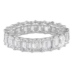 Alexander Beverly Hills Eternity-Ring 18k s.5.75, 6,43 Karat Diamant im Smaragdschliff