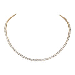 Alexander Beverly Hills Collier de tennis en or jaune 18k avec 15,68 ct de diamant