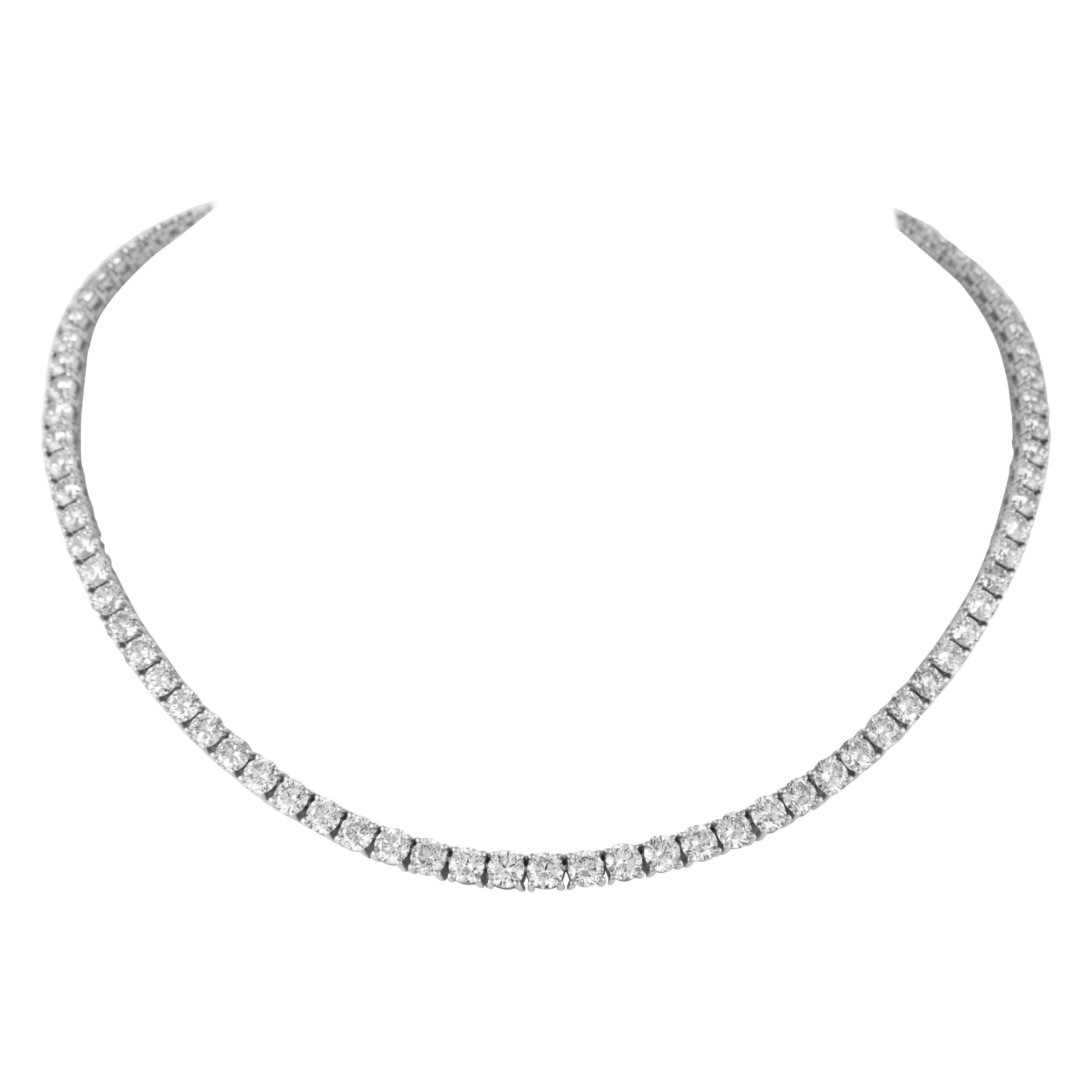 Alexander Beverly Hills - Collana Tennis con diamanti da 23,63 carati in oro bianco 18 carati da 16 pollici