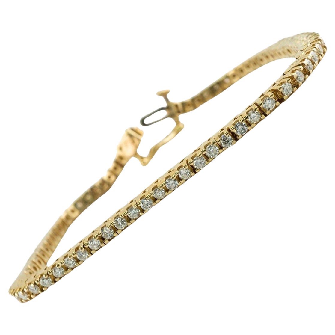 Tennisarmband mit natürlichen Diamanten 14K Gold 2,02 TDW Tag $5685