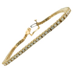 Bracelet tennis en or 14 carats avec étiquette TDW de 2,02 diamants naturels 5685 $