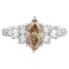 Alexander Beverly Hills EGL 2.14ctt Fancy Brown Diamond Ring 18k White Gold