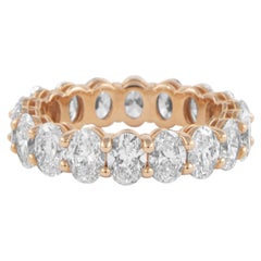 Alexander Beverly Hills 4.08ct Oval Diamond Eternity Band 18k Rose Gold S.6