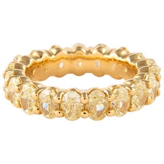 Alexander Beverly Hills Eternidad de diamante oval amarillo de 5,64 ct Oro amarillo de 18 k 5,25