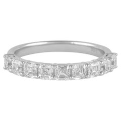 Alexander Beverly Hills 1.26ct Asscher Cut Diamond D-F VVS Half Eternity 18k