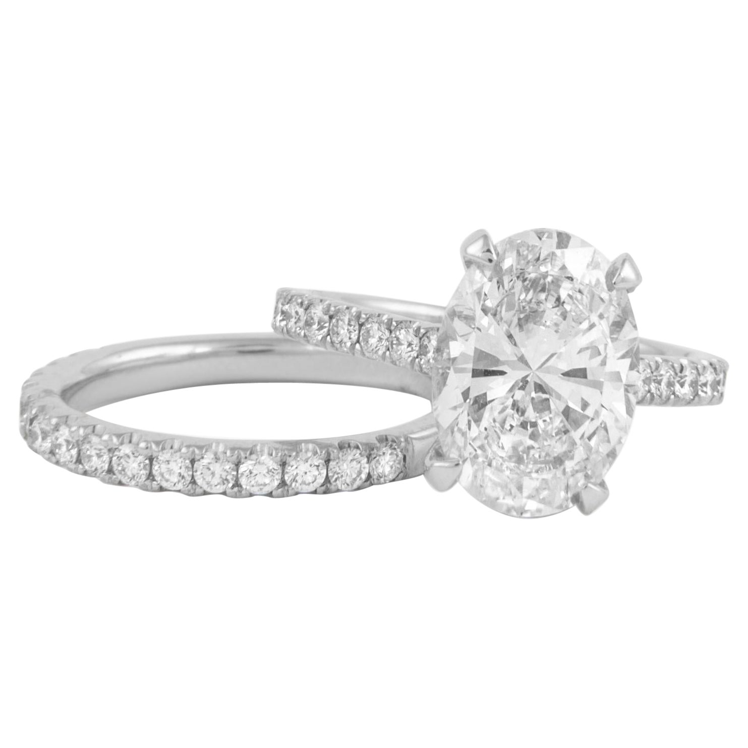 Alexander Beverly Hills GIA 3.18ct Oval Cut J VS2 Diamond Engagement Ring 18k
