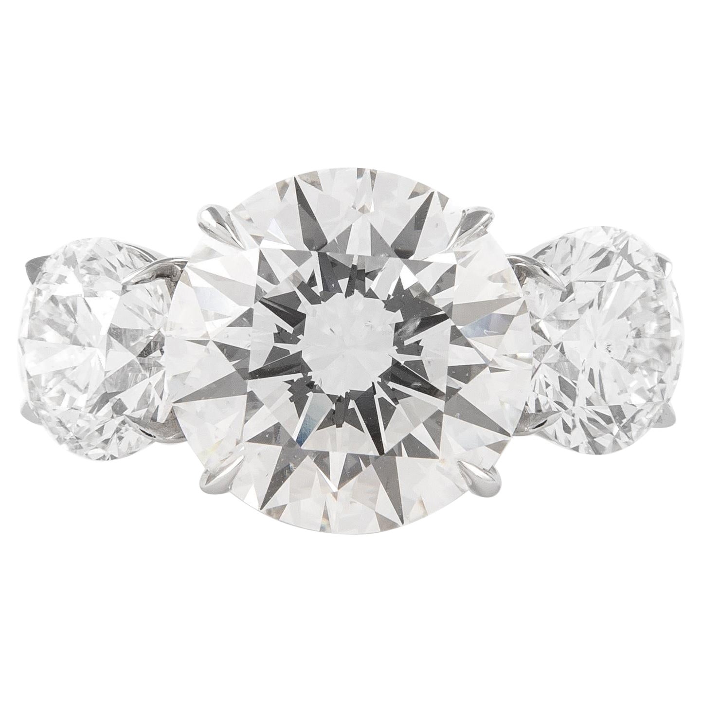 Alexander Beverly Hills All GIA 5,55ct with 3ct Round Diamond 3-Stone Ring 18k (bague à trois pierres)