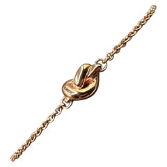 14kt Rose Gold Knot Style Bracelet – Adjustable Length, Italian Made