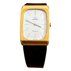 Vintage Omega Genève Ref 1110116 Oversized 30x42 mm Manual Wind Gold Plated Watch
