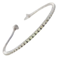 1,88 Karat natürliches Diamant-Tennisarmband 14 Karat Weißgold