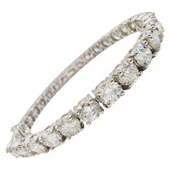 Bracciale tennis con diamanti naturali da 22 carati in oro bianco 14K