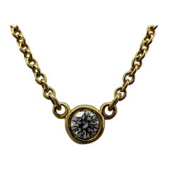 Tiffany & Co. Elsa Peretti Round Diamond By The Yard 18k Yellow Gold Necklace