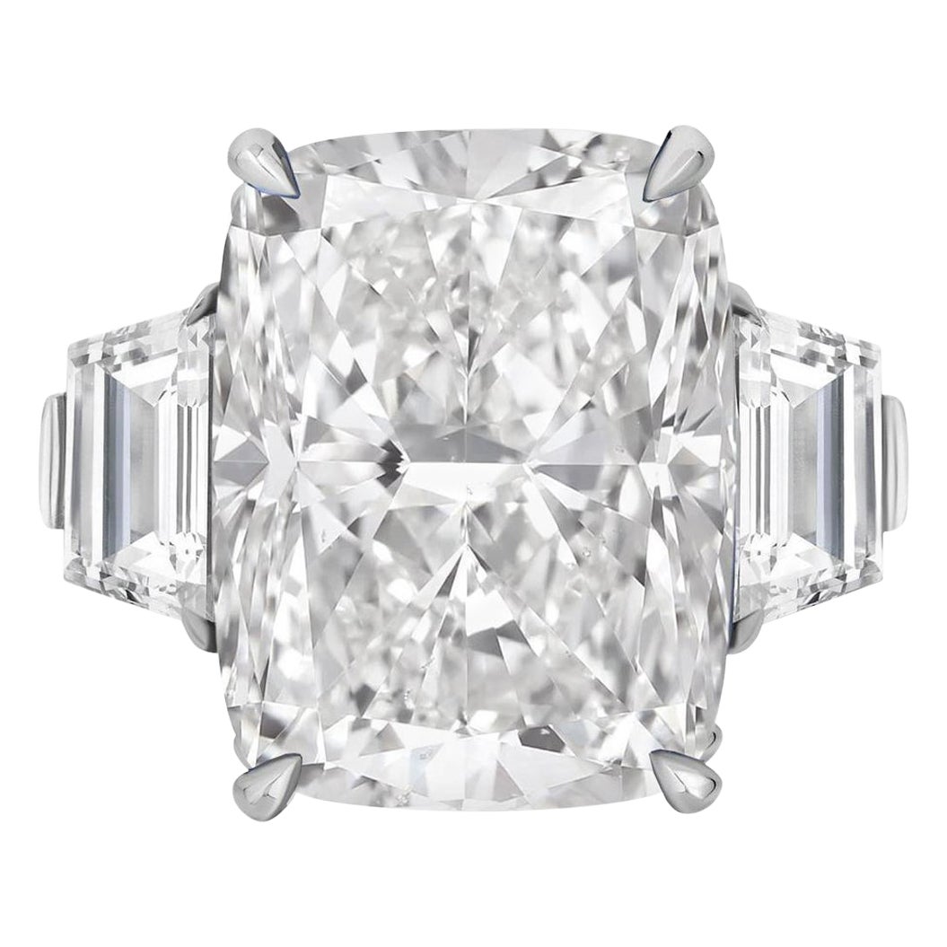 GIA Certified 5 Carat Cushion Diamond Ring TYPE IIA Golconda Type