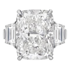 GIA Certified 5 Carat Cushion Diamond Ring TYPE IIA Golconda Type